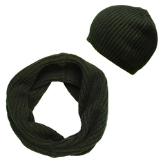 Комплект шапка и шарф женский Venera 9901541 зеленый, р.54-55