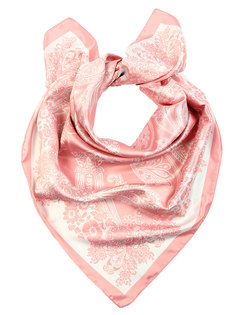Платок женский Venera 3907072-05 розовый, белый, 90х90 см