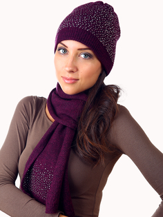 Комплект (шапка и шарф) женский Venera 9900588 бордовый, р. 54-58