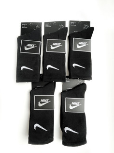 Комплект носков мужских Nike AD501-2 черных 41-47, 5 пар
