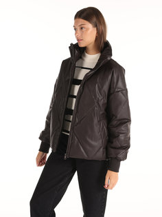 Кожаная куртка женская COLINS CL1064974_Q1.V1 коричневая XS