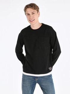 Лонгслив мужской COLINS CL1065598 черный S