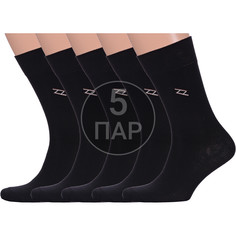 Комплект носков мужских Para Socks 5-M2D20 черных 25-27, 5 пар