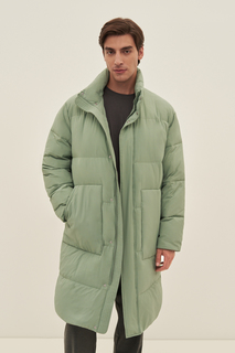 Пальто мужское Finn Flare FAD21010 зеленое XL