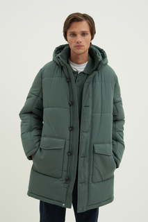Пальто мужское Finn Flare FAD21041 зеленое XL