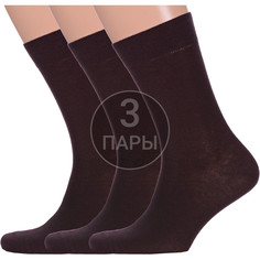 Комплект носков мужских Para Socks 3-M2 коричневых 25-27, 3 пары