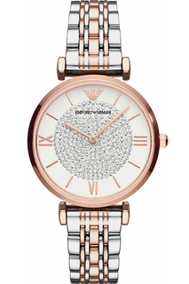 Наручные часы женские Emporio Armani Gianni T-Bar золотистые/серебристые