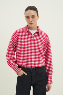 Рубашка женская Finn Flare FWD11013 красная XL