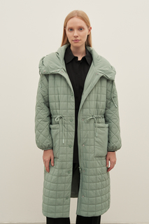 Пальто женское Finn Flare FAD11099 зеленое M