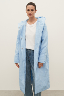 Пальто женское Finn Flare FAD11044 голубое XL