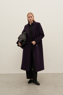 Пальто женское Finn Flare FAD11024 фиолетовое XS