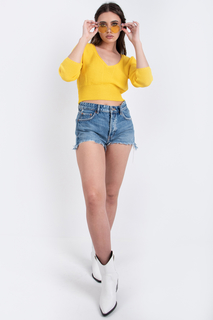 Джемпер женский FLY 9404-14 желтый 48-50 RU