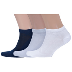 Комплект носков мужских Grinston socks 3-15D33 синих; серых; белых 27-29