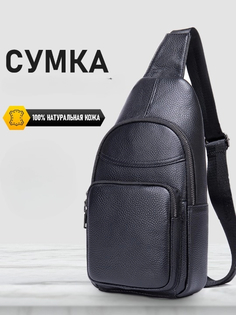 Сумка-слинг унисекс VINTAGE BAGS mod_1 черная, 32х17х5,5 см