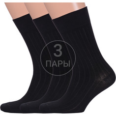 Комплект носков мужских Para Socks 3-M2D3 черный 27-29, 3 пары