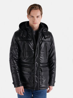Кожаная куртка мужская COLINS CL1064989 черная M