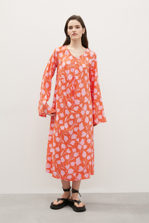 Платье женское Finn Flare FSD110177 оранжевое XS