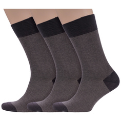 Комплект носков мужских Sergio di Calze 3-15SC3 коричневых 27