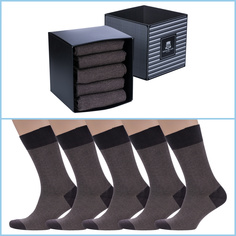 Подарочный набор носков мужских Sergio di Calze PG-15SC3-5 коричневых 27