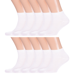 Комплект носков мужских LorenzLine 10-Н19 белых 29, 10 пар