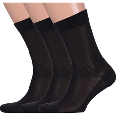 Комплект носков мужских LorenzLine 3-А2 черных 27, 3 пары