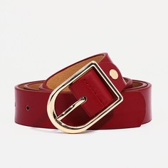 Ремень женский 9720643 бордовый, 110х2,8 см No Brand