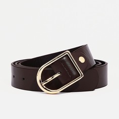 Ремень женский 9720641 коричневый, 110х2,8 см No Brand