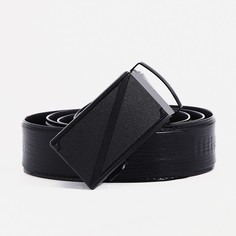 Ремень мужской 9901187 чёрный, 120х3,5 см No Brand