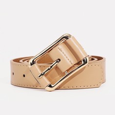 Ремень женский 9720668 бежевый, 110х3 см No Brand