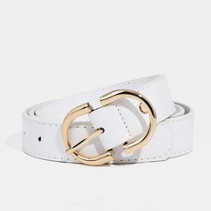 Ремень женский 9720652 белый, 110х3 см No Brand
