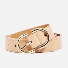 Ремень женский 9720655 бежевый, 110х3 см No Brand