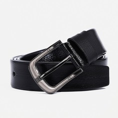 Ремень мужской 9901198 чёрный, 120х3,8 см No Brand