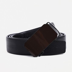 Ремень мужской 9900313 чёрный, 120х3,5 см No Brand