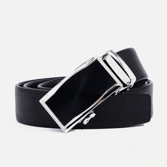Ремень мужской 9900505 чёрный, 120х3,5 см No Brand