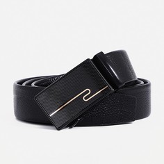 Ремень мужской 9716809 чёрный, 120х3,5 см No Brand