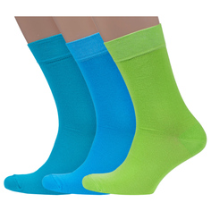 Комплект носков мужских Носкофф 3-АС3 голубой; зеленый 23-25