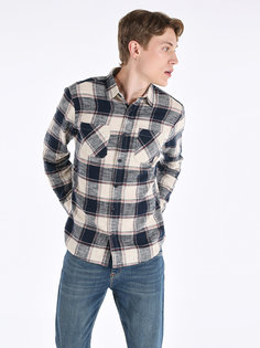 Рубашка мужская Colins CL1065717_Q1.V1 синяя XL