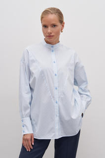 Рубашка женская Finn Flare FAD110109 голубая XS