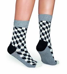 Носки унисекс Happy socks FO01 серые 25