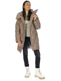 Пуховик женский A PASSION PLAY SQ72735 коричневый 50