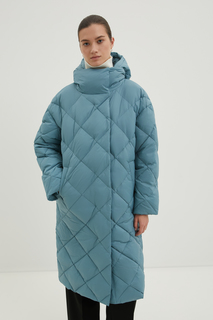 Пуховик-пальто женский Finn-Flare FWD11030 синий XS