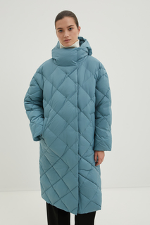 Пуховик-пальто женский Finn-Flare FWD11030 синий XL