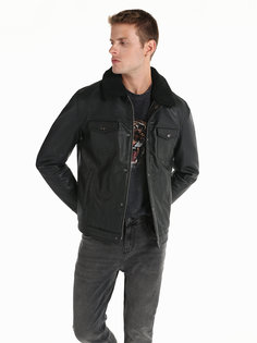 Кожаная куртка мужская COLINS CL1065805_Q1.V1 черная M