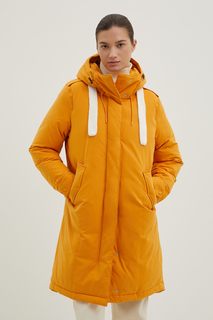 Пуховик-пальто женский Finn-Flare FWD11021 оранжевый XL