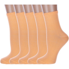 Комплект носков женских Hobby Line 5-Нжх339-21 оранжевых 36-40, 5 пар