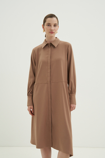 Платье женское Finn Flare FWD110102 коричневое XL