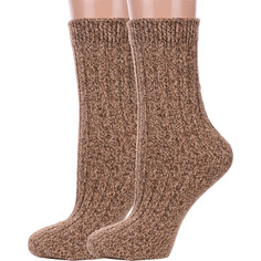 Комплект носков женских Hobby Line 2-нжт019 коричневых 36-40, 2 пары