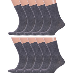 Комплект носков мужских Hobby Line 10-Нм061 серых 39-44, 10 пар