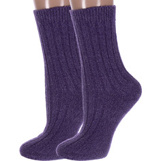 Комплект носков женских Hobby Line 2-нжт019 фиолетовых 36-40, 2 пары