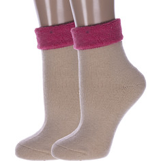 Комплект носков женских Hobby Line 2-нжт018-8 бежевых 36-40, 2 пары